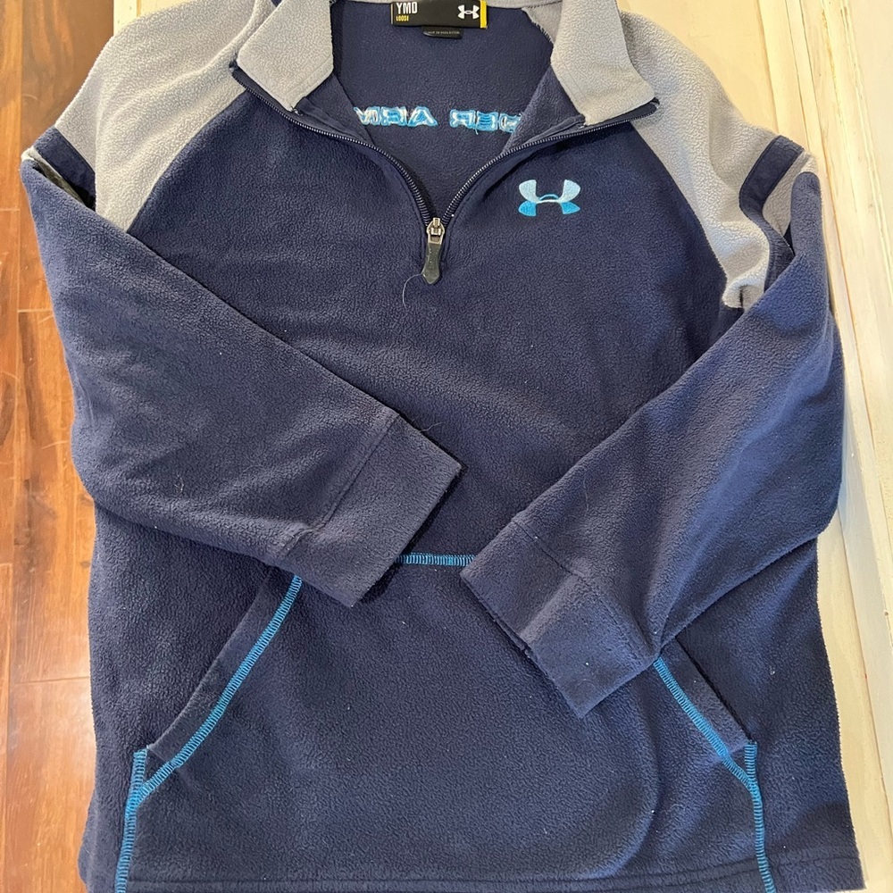 Under Armour Youth Navy and Gray Sweater